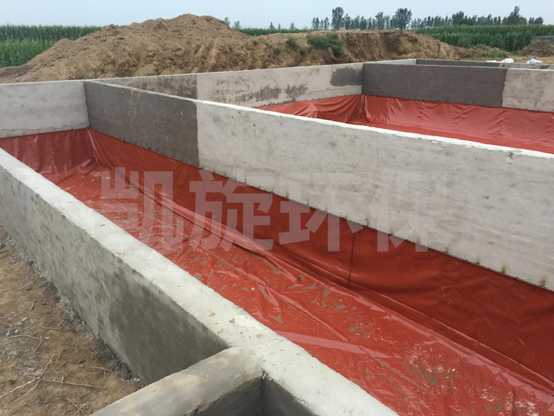 大型浮罩式沼氣池完工 大型浮罩式沼氣池完工